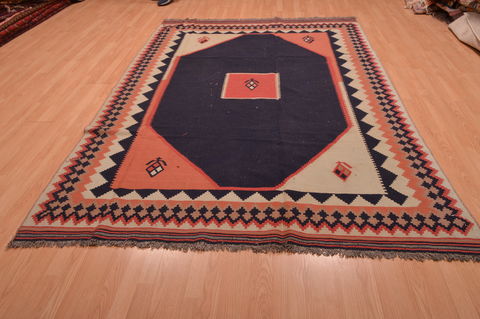 Kilim Blue Flat Woven 67 X 99 Area Rug 100-109196 Image 1