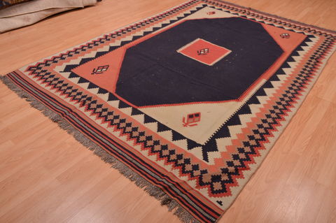 Kilim Blue Flat Woven 67 X 99 Area Rug 100-109196 Image 5