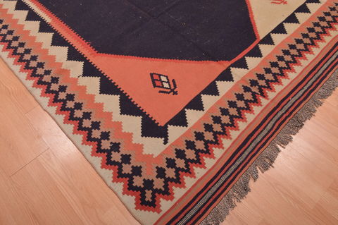 Kilim Blue Flat Woven 67 X 99 Area Rug 100-109196 Image 7