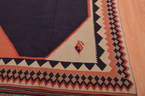 Kilim Blue Flat Woven 67 X 99 Area Rug 100-109196 Image 8