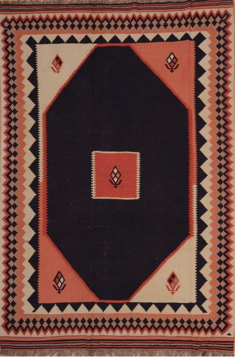 Kilim Blue Flat Woven 67 X 99 Area Rug 100-109196 Image 0
