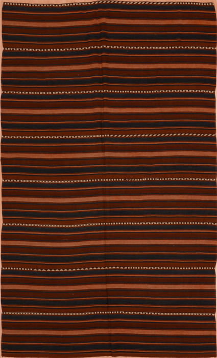 Kilim Brown Runner Flat Woven 411 X 103 Area Rug 100-109197 Image 0