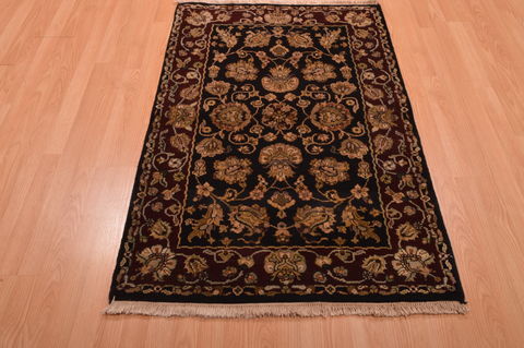 Jaipur Black Hand Knotted 31 X 49 Area Rug 100-109199 Image 1