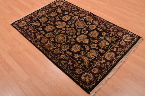 Jaipur Black Hand Knotted 31 X 49 Area Rug 100-109199 Image 3