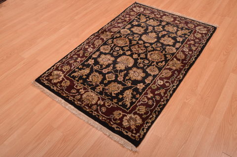 Jaipur Black Hand Knotted 31 X 49 Area Rug 100-109199 Image 5