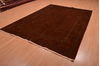 Tabriz Brown Hand Knotted 73 X 91  Area Rug 100-109202 Thumb 2