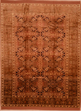 Persian Kurdi Beige Rectangle 7x9 ft Wool Carpet 109204