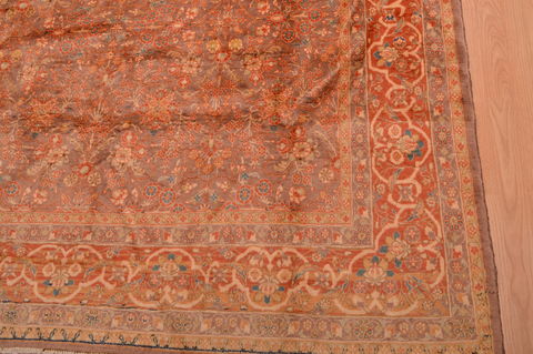 Kashan Orange Hand Knotted 68 X 94 Area Rug 100-109207 Image 10