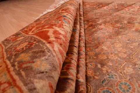 Kashan Orange Hand Knotted 68 X 94 Area Rug 100-109207 Image 12