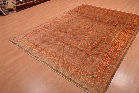 Kashan Orange Hand Knotted 68 X 94 Area Rug 100-109207 Image 2