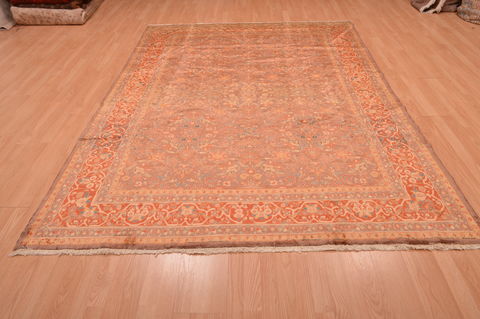 Kashan Orange Hand Knotted 68 X 94 Area Rug 100-109207 Image 4