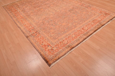 Kashan Orange Hand Knotted 68 X 94 Area Rug 100-109207 Image 6
