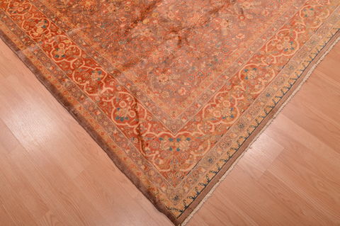 Kashan Orange Hand Knotted 68 X 94 Area Rug 100-109207 Image 9