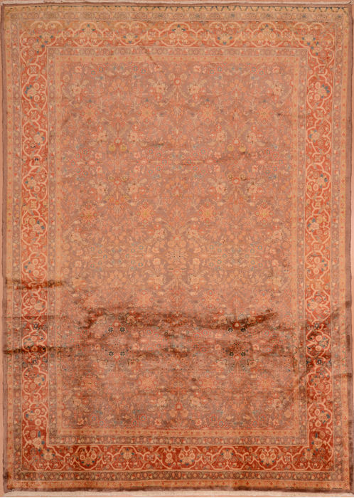 Kashan Orange Hand Knotted 68 X 94 Area Rug 100-109207 Image 0