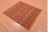 Kilim Brown Square Flat Woven 38 X 310 Area Rug 100-109215 Thumb 3
