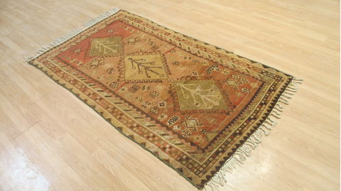 Gabbeh Orange Hand Knotted 35 X 61 Area Rug 100-109218 Image 3