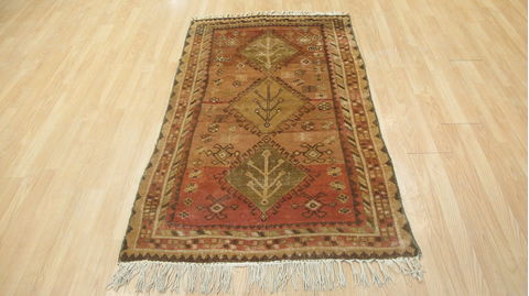 Gabbeh Orange Hand Knotted 35 X 61 Area Rug 100-109218 Image 4