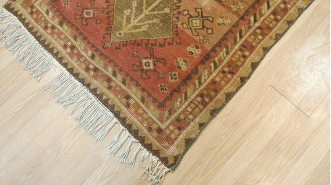 Gabbeh Orange Hand Knotted 35 X 61 Area Rug 100-109218 Image 5