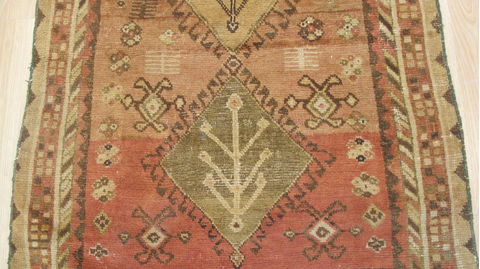 Gabbeh Orange Hand Knotted 35 X 61 Area Rug 100-109218 Image 6