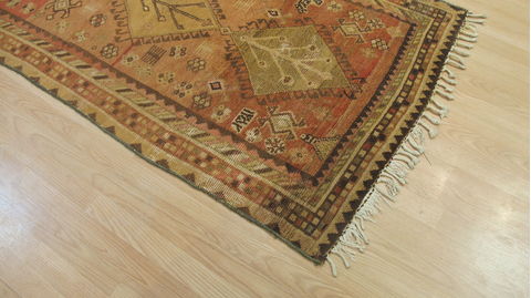 Gabbeh Orange Hand Knotted 35 X 61 Area Rug 100-109218 Image 8