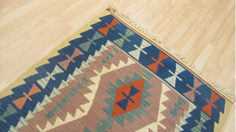 Kilim Blue Flat Woven 36 X 59 Area Rug 100-109224 Image 10