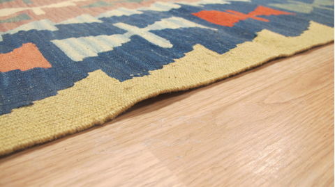 Kilim Blue Flat Woven 36 X 59 Area Rug 100-109224 Image 11