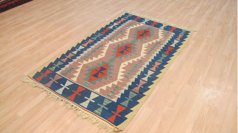 Kilim Blue Flat Woven 36 X 59 Area Rug 100-109224 Image 2