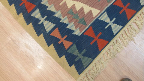 Kilim Blue Flat Woven 36 X 59 Area Rug 100-109224 Image 6