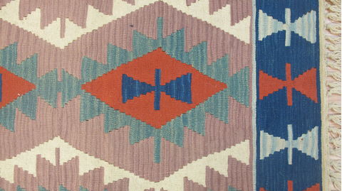 Kilim Blue Flat Woven 36 X 59 Area Rug 100-109224 Image 7