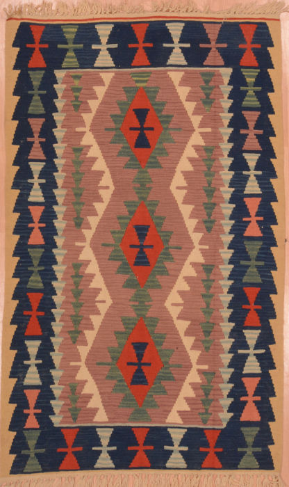 Kilim Blue Flat Woven 36 X 59 Area Rug 100-109224 Image 0