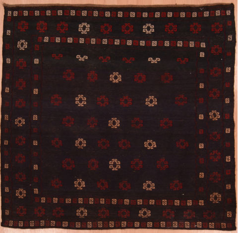 Kilim Blue Flat Woven 44 X 47 Area Rug 100-109225 Image 0