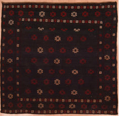 Afghan Kilim Blue Rectangle 3x5 ft Wool Carpet 109225
