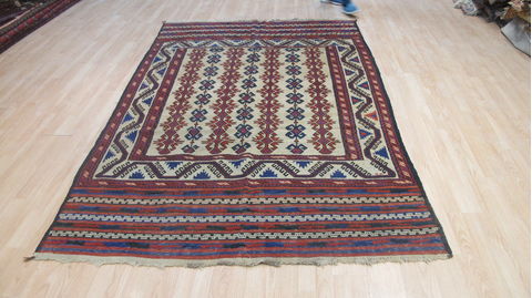 Kilim Red Flat Woven 59 X 91 Area Rug 100-109228 Image 1