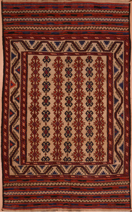 Kilim Red Flat Woven 59 X 91 Area Rug 100-109228 Image 0