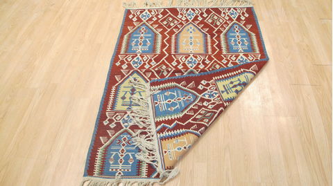 Kilim Red Flat Woven 36 X 50 Area Rug 100-109232 Image 13