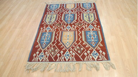 Kilim Red Flat Woven 36 X 50 Area Rug 100-109232 Image 1