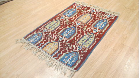 Kilim Red Flat Woven 36 X 50 Area Rug 100-109232 Image 5