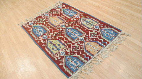 Kilim Red Flat Woven 36 X 50 Area Rug 100-109232 Image 6