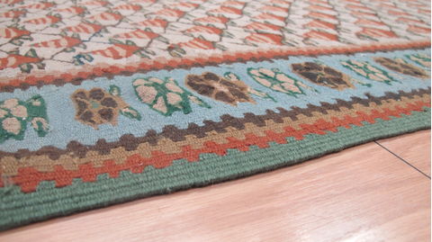 Kilim Green Flat Woven 43 X 55 Area Rug 100-109236 Image 12