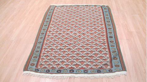 Kilim Green Flat Woven 43 X 55 Area Rug 100-109236 Image 4