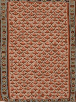 Kilim Green Flat Woven 4'3" X 5'5"  Area Rug 100-109236