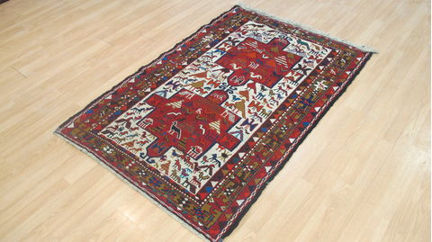 Kilim Red Flat Woven 35 X 51 Area Rug 253-109237 Image 2