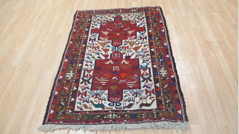 Kilim Red Flat Woven 35 X 51 Area Rug 253-109237 Image 4