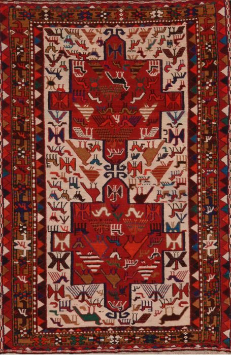 Kilim Red Flat Woven 35 X 51 Area Rug 253-109237 Image 0