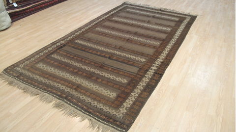 Kilim Brown Flat Woven 58 X 101 Area Rug 100-109239 Image 2