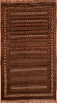 Kilim Brown Flat Woven 5'8" X 10'1"  Area Rug 100-109239