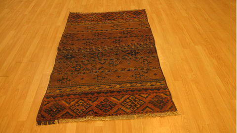Kilim Brown Flat Woven 39 X 55 Area Rug 253-109240 Image 12