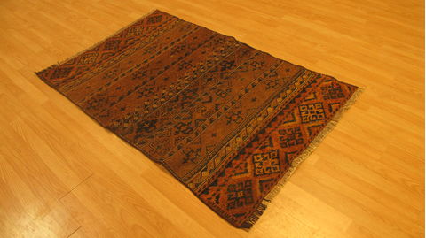 Kilim Brown Flat Woven 39 X 55 Area Rug 253-109240 Image 1