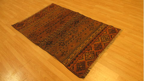 Kilim Brown Flat Woven 39 X 55 Area Rug 253-109240 Image 2
