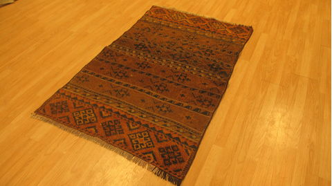 Kilim Brown Flat Woven 39 X 55 Area Rug 253-109240 Image 6